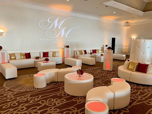 Led BIG Round Table D34"x34"xH17" - (Changing Colors)