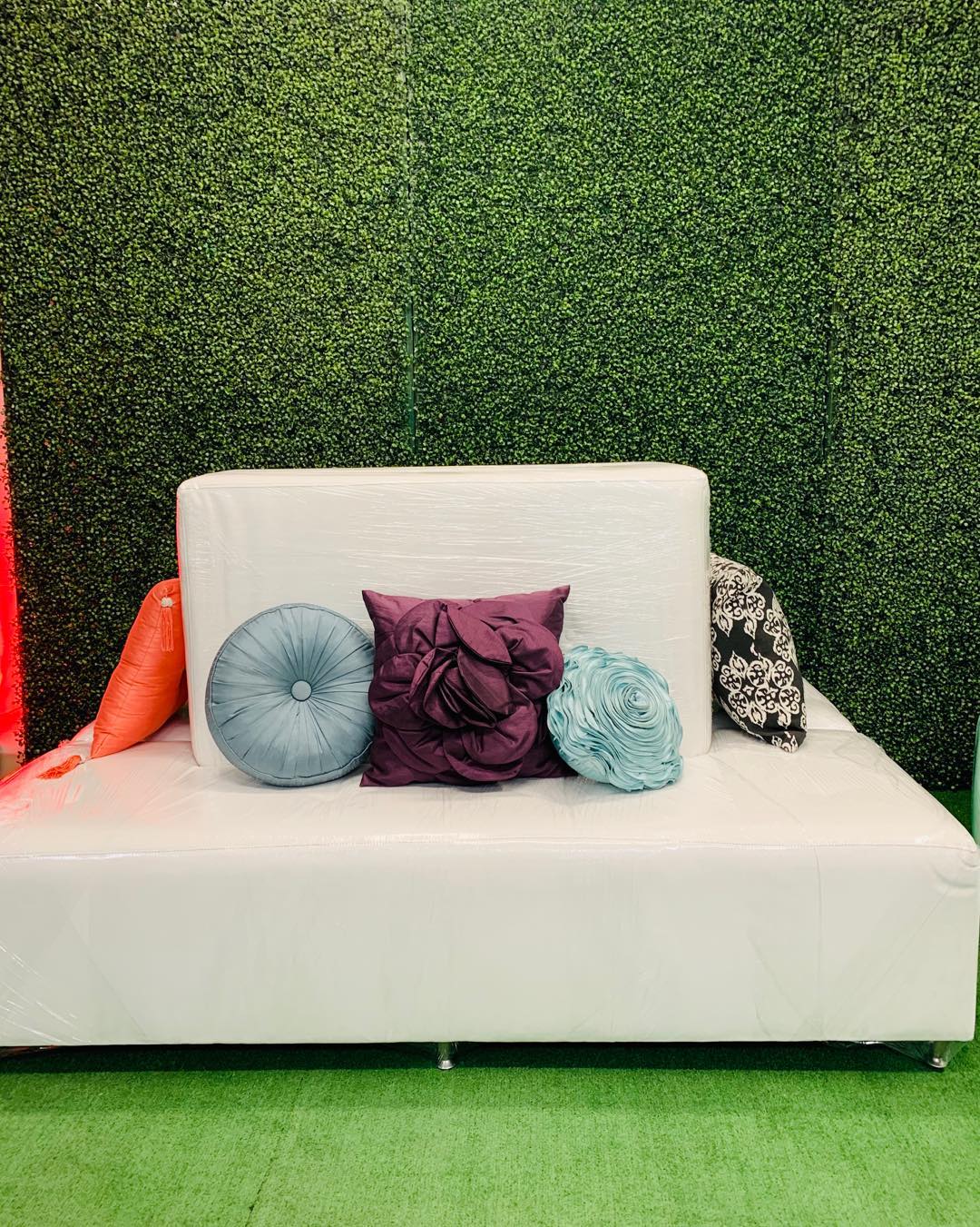 White Lounge Bench Bourne Ottoman