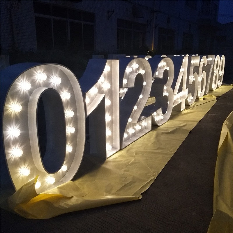 LIGHTED Marquee Numbers 4'