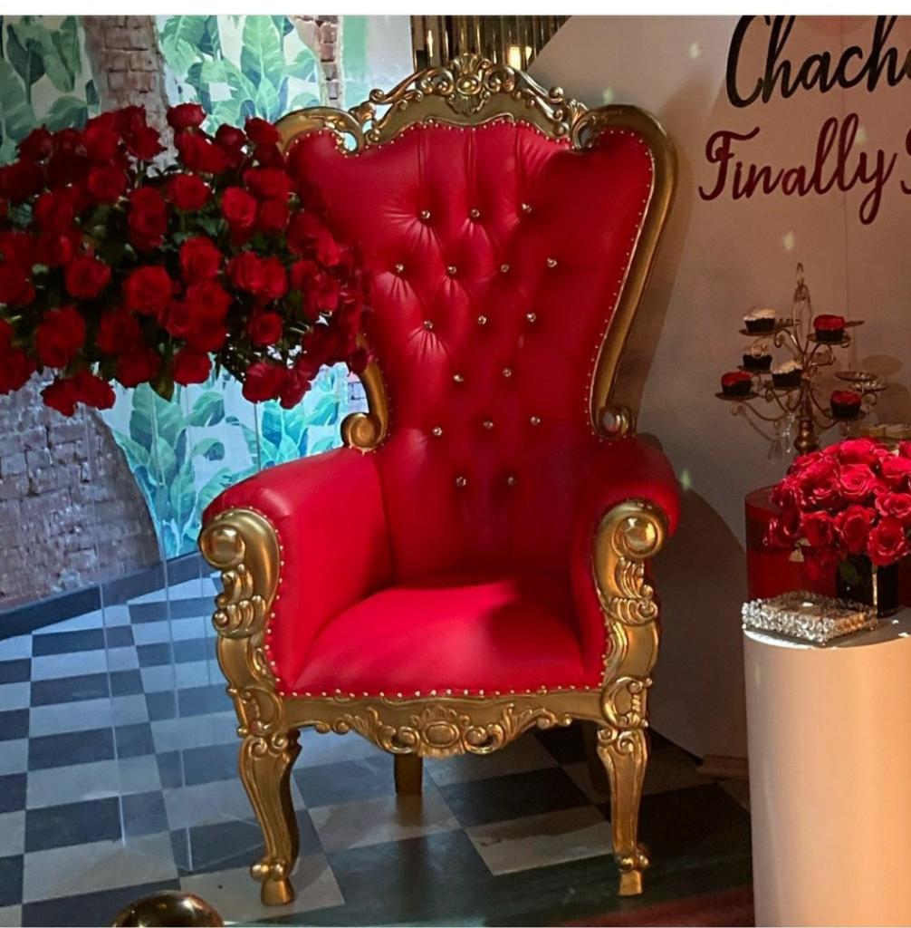 Single THRONE Red & Gold