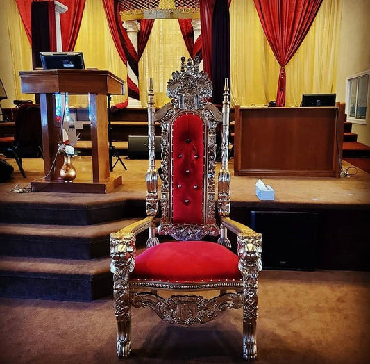 Single THRONE Red & Gold