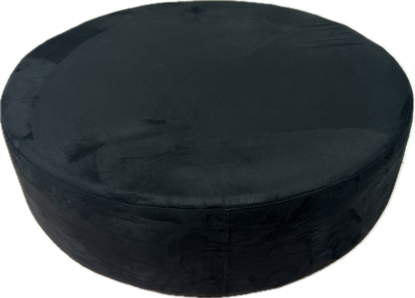 Round Bed Ottoman 4' BLACK VELVET