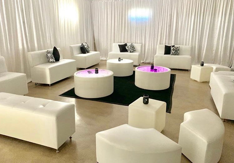 Led BIG Round Table D34"x34"xH17" - (Changing Colors)