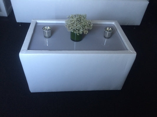 LED Lighted RECTANGULAR TABLE - coffee table / end table (Changing Colors)