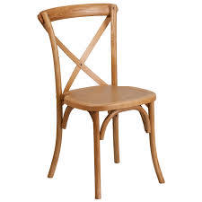 NATURAL WOOD Rustic CROSS BACK CHAIR