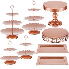 Cake Dessert STANDS 8 pcs ROSE GOLD