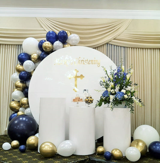 WHITE Round Background