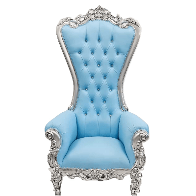 Single THRONE Light Blue & SIlver