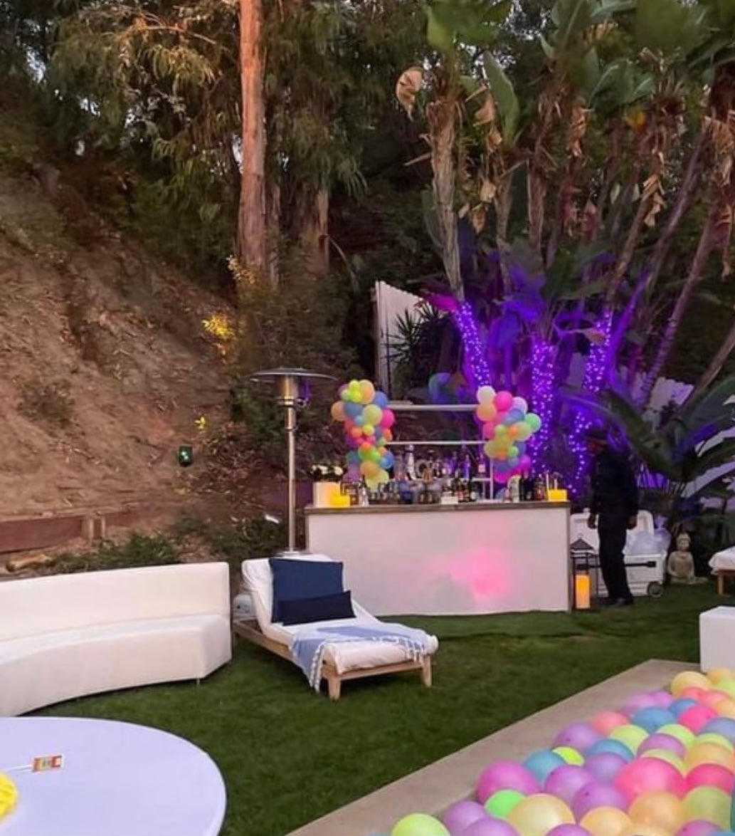 ( 2 pcs ) SILVER Led Acrylic Lighted BAR 8’& Bar Back Plexiglass