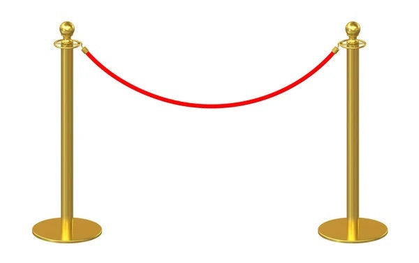 SET GOLD Stanchions and Red velvet ropes