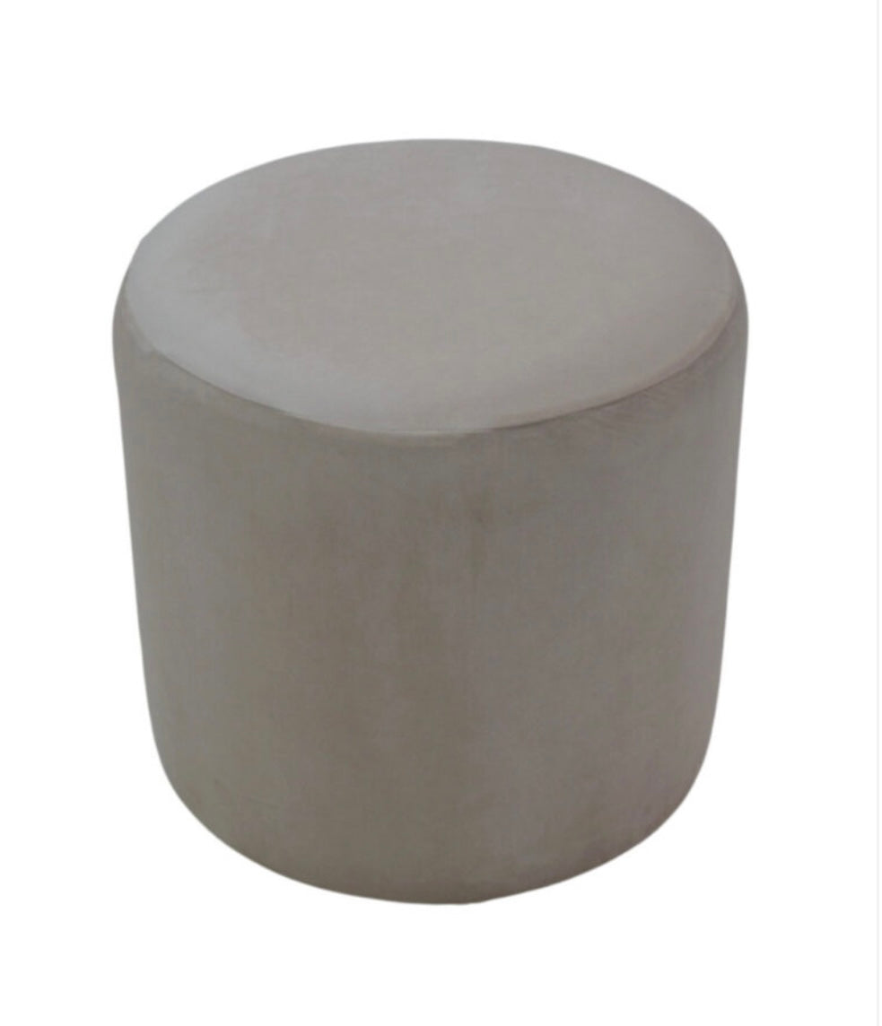 Velvet Round Ottoman