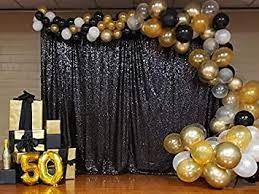 Sequins Backdrop and Balloons