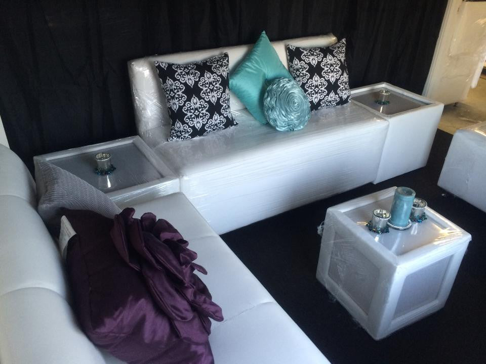 LED Lighted Tufted Cube (Changing Colors)