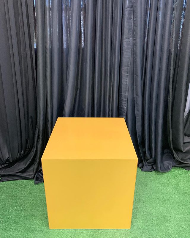 GOLD Cube Plexiglass / Side Table / Coffe Table  19"x19"