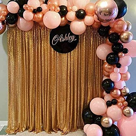 Sequins Backdrop  and Balloons