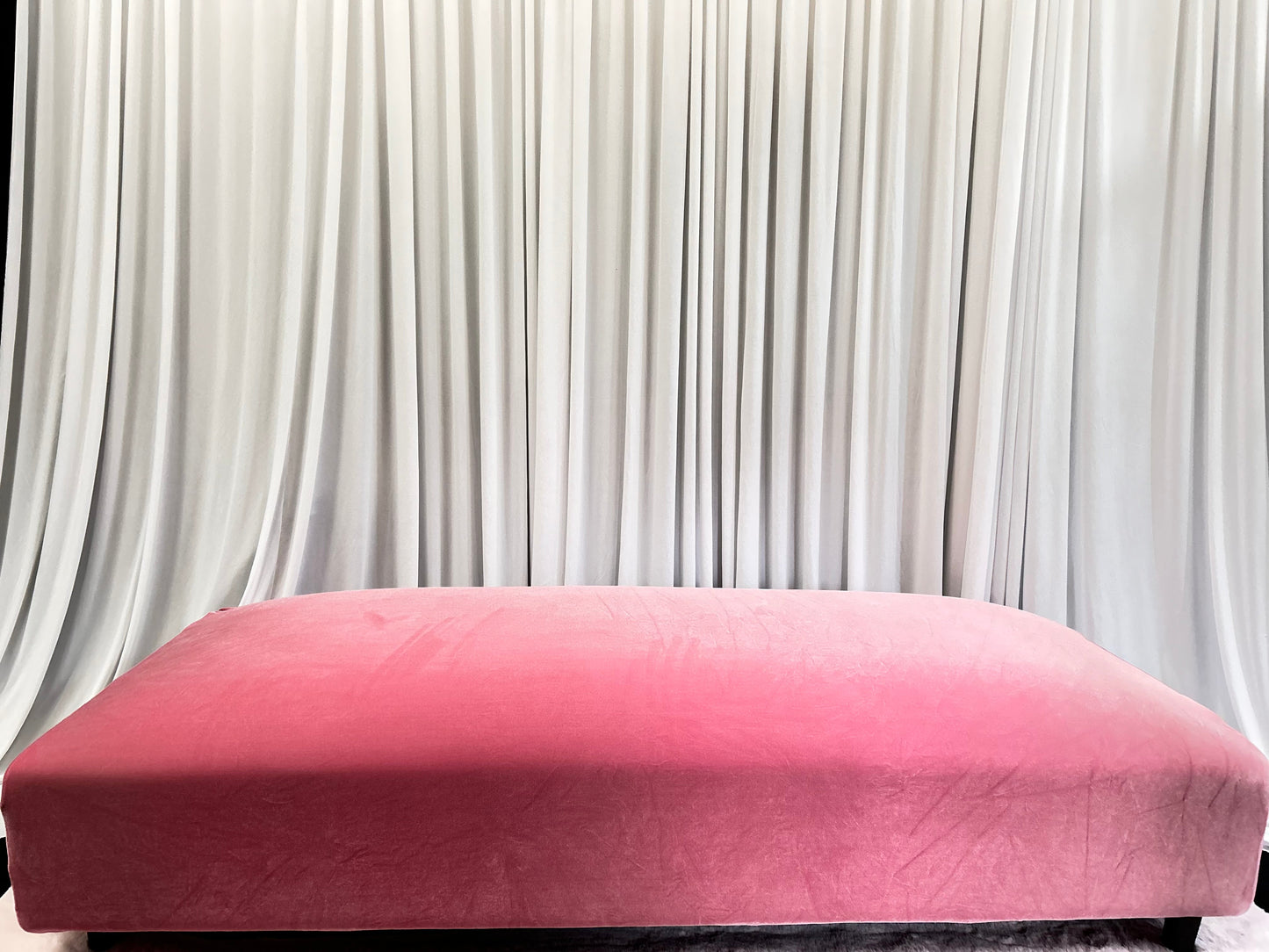 Pink VELVET Bench / Ottoman 6'