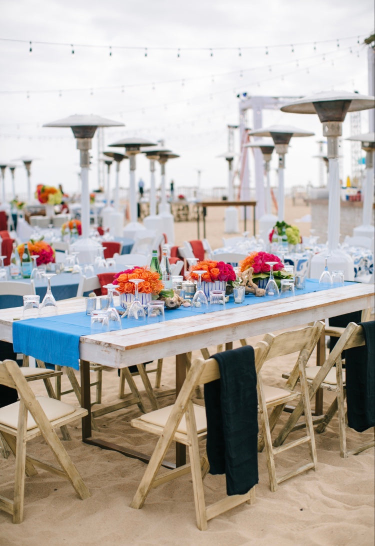 White Distress RUSTIC TABLE 8'