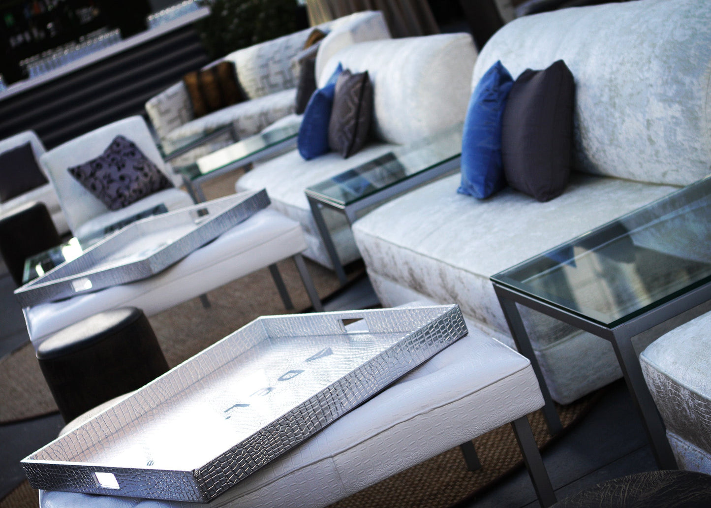 PEARL CROCODILE Lounge Chair