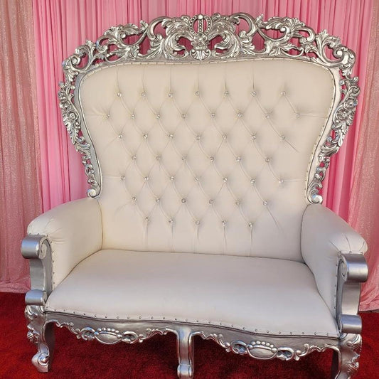 Double THRONE White & Silver