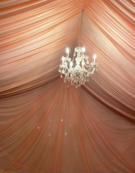 TENT with DRAPING  10X50 & Chandelier