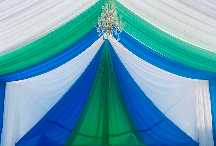 TENT with DRAPING  30x30 & Chandelier