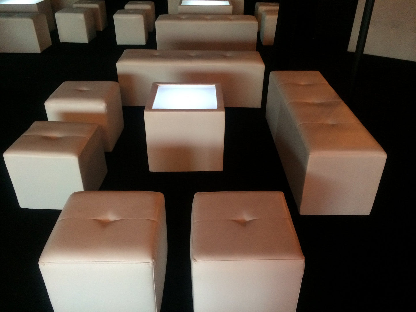 LED Lighted SQUARE TABLE - coffee table / end table    (Changing Colors)