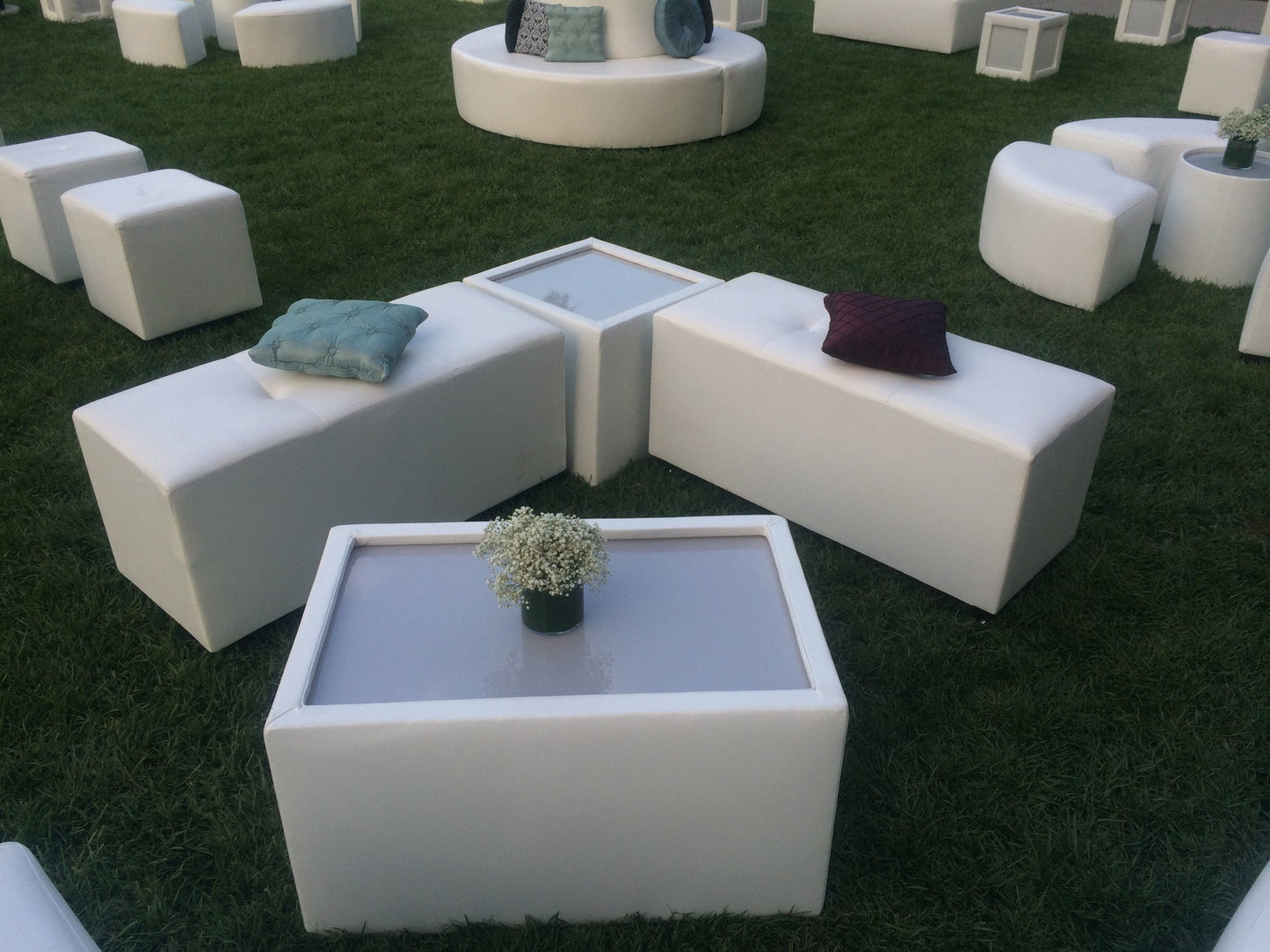 LED Lighted RECTANGULAR TABLE - coffee table / end table   (Changing Colors)