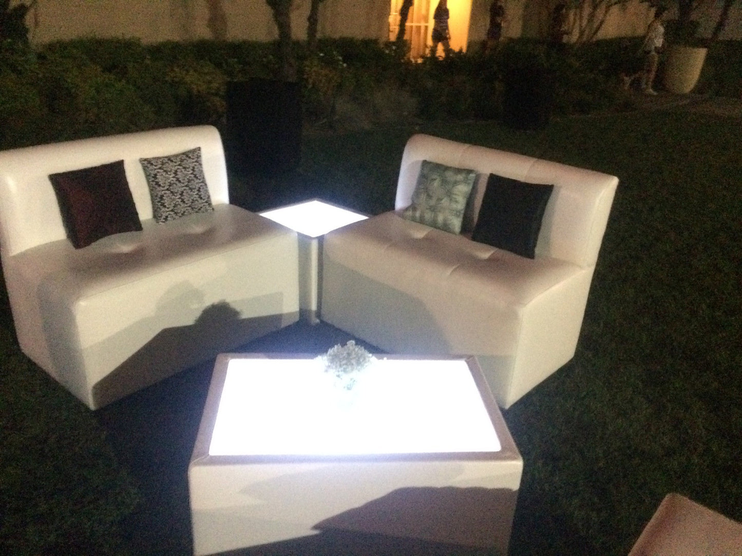 LED Lighted RECTANGULAR TABLE - coffee table / end table   (Changing Colors)