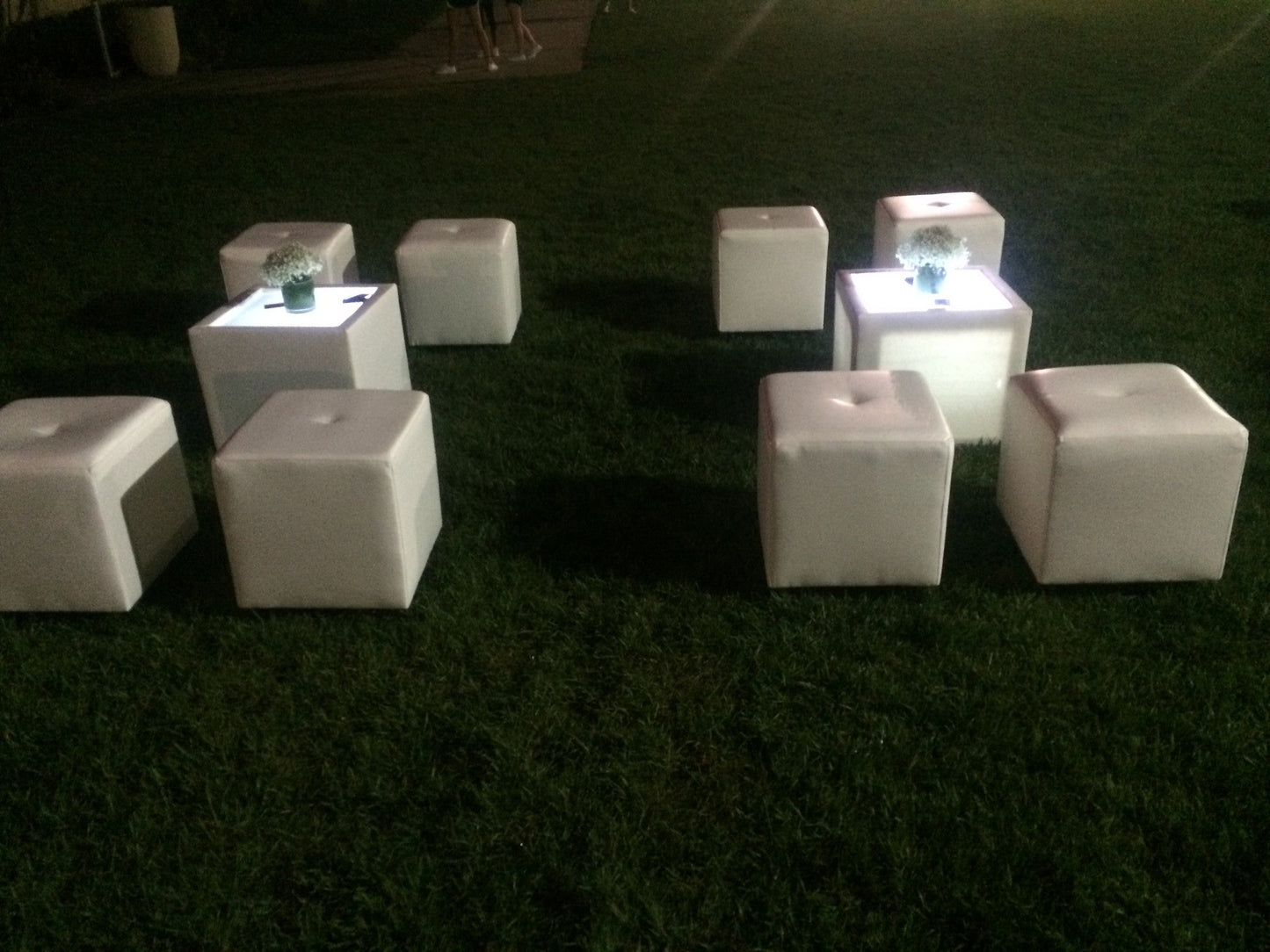 LED Lighted SQUARE TABLE - coffee table / end table    (Changing Colors)