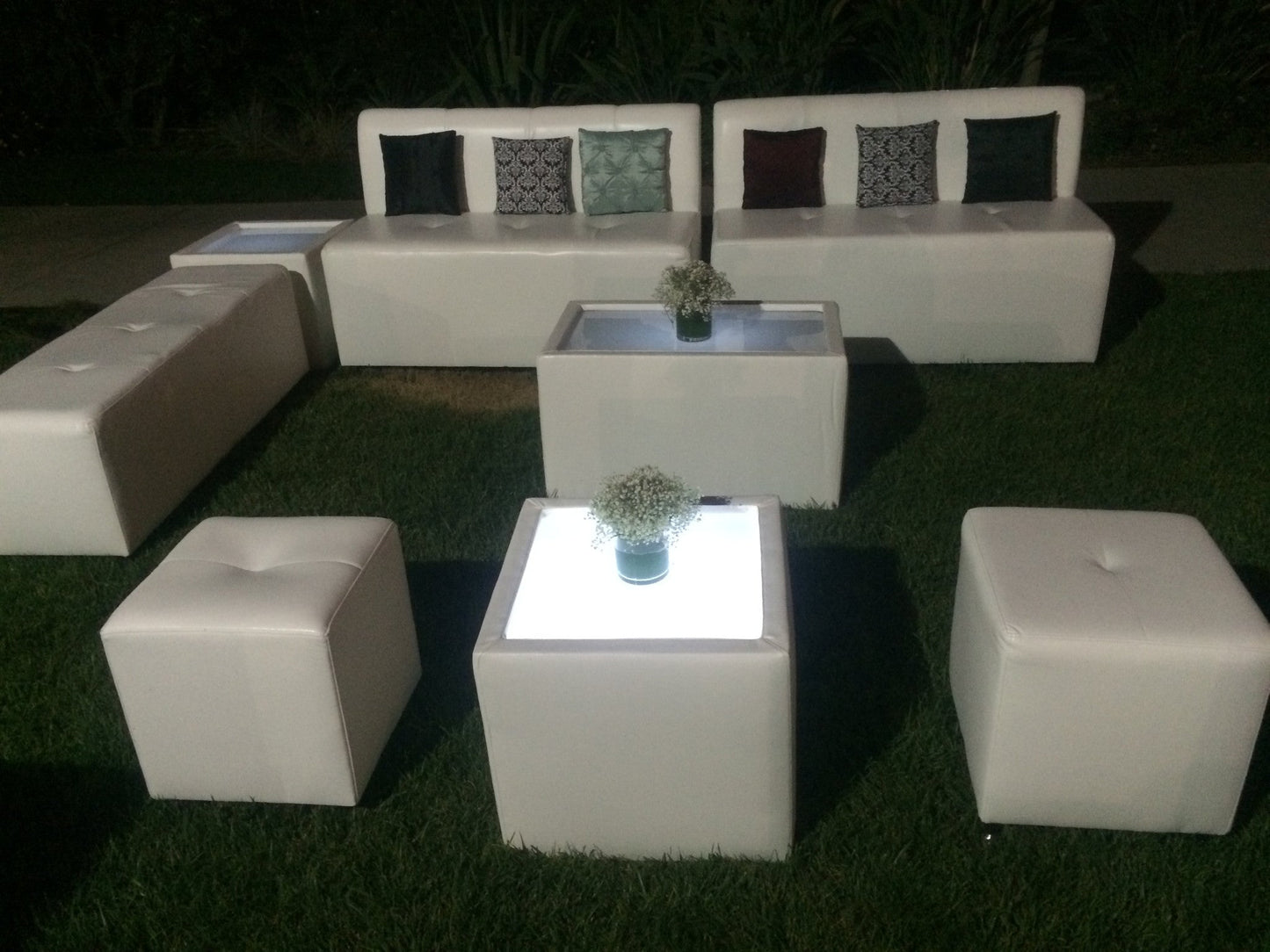 LED Lighted SQUARE TABLE - coffee table / end table    (Changing Colors)
