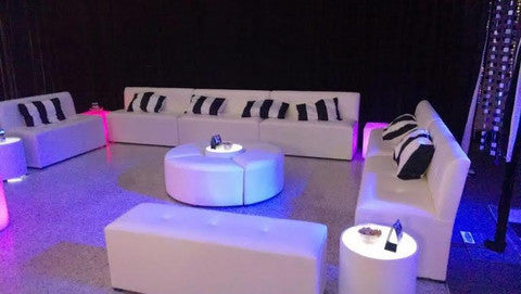 LED Lighted ROUND TABLE - coffee table / end table   (Changing Colors)