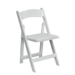WHITE PADDED CHAIR