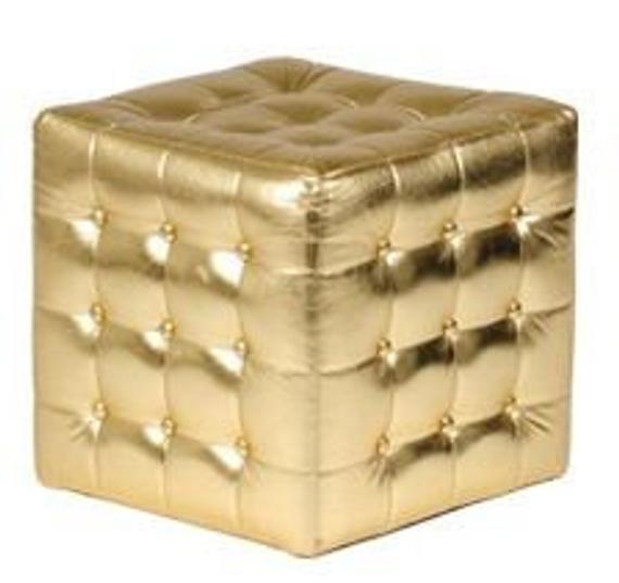 GOLD SQUARE OTTOMAN