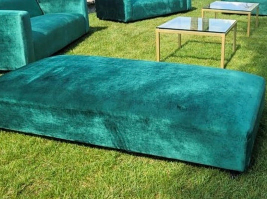 Green VELVET Bench / Ottoman 6'