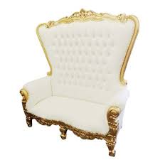 Double THRONE White & Gold