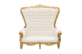 Double THRONE White & Gold