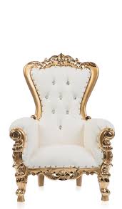 Kids Victorian THRONE White & Gold