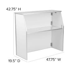 Folding White Bar 4'