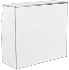 Folding White Bar 4'